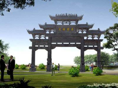 石雕欄桿、石拱橋、石欄桿