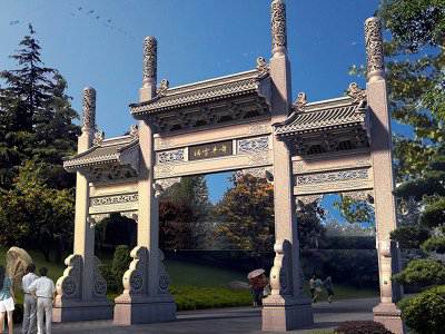 石雕欄桿、石拱橋、石欄桿